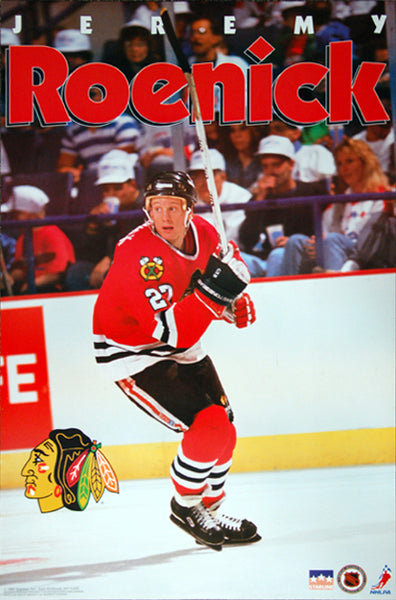 Jeremy Roenick "Action" (1992) Chicago Blackhawks NHL Hockey Poster - Starline Inc.