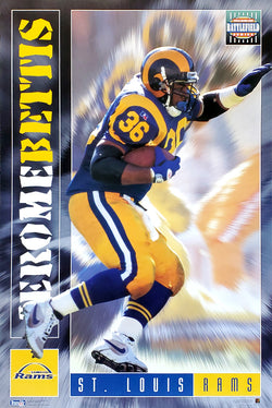 Jerome Bettis "Battlefield" St. Louis Rams NFL Football Action Poster - Costacos 1995