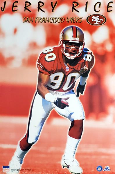 Jerry Rice "Going Deep" San Francisco 49ers NFL Action Poster - Starline 1998