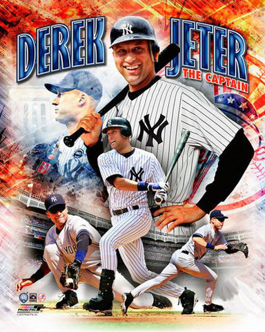 Derek Jeter The Captain New York Yankees Premium Action Portrait Pos –  Sports Poster Warehouse