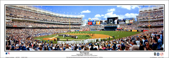 Derek Jeter "The Captain" Panoramic Poster Print (Jeter Day at New York Yankee Stadium 9/7/2014) - Everlasting Images
