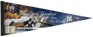 Derek Jeter All-Time Yankees Hit Leader Premium Pennant L.E. /2,772