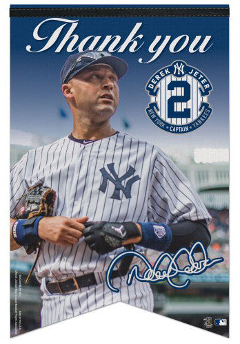 Derek Jeter Thank You New York Yankees Premium Felt Collector's