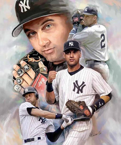 Derek Jeter Hero, Legend New York Yankees Premium Poster Print by Wishum  Gregory