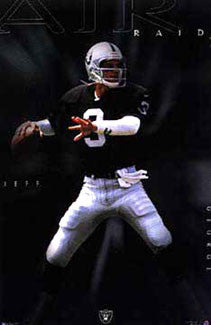 Jeff George "Air Raid" Oakland Raiders QB Poster - Costacos 1997