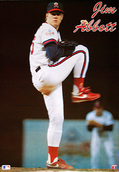 Jim Abbott "Ace" California Angels MLB Action Poster - Making Waves 1989