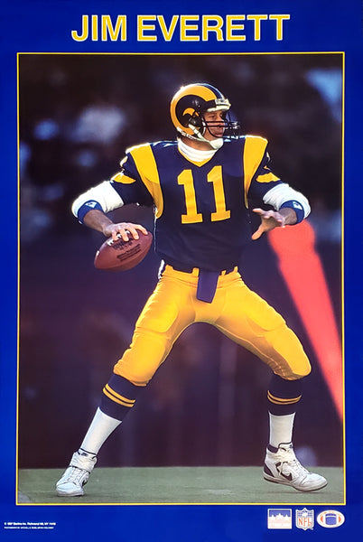 Jim Everett "Action" Los Angeles Rams NFL Action Poster (1987) - Starline Inc.