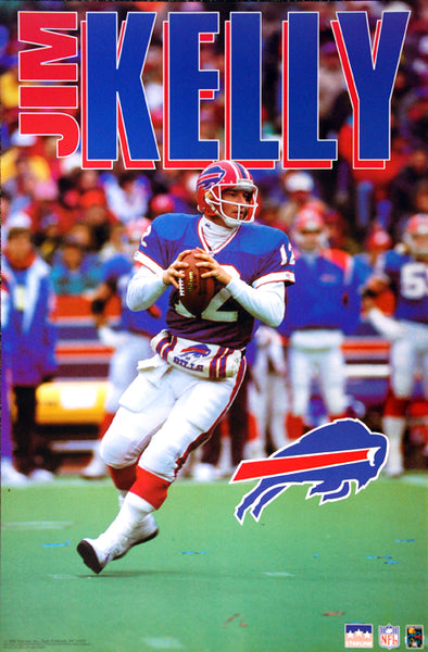 Jim Kelly "Action" Buffalo Bills QB NFL Football Poster - Starline 1992