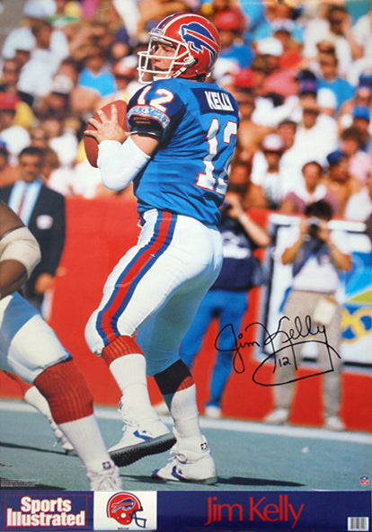 Jim Kelly NFL Signature Action Series Buffalo Bills Sports Illustrated Poster - Marketcom 1988