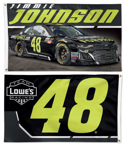 Jimmie Johnson 2018 NASCAR #48 Lowe's Chevrolet ZL1 Huge 3' x 5' Banner Flag - Wincraft