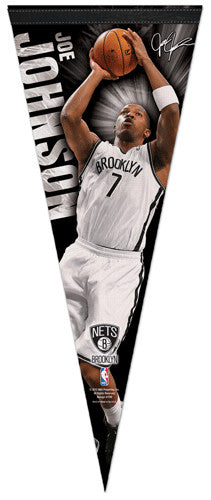 Joe Johnson "Signature" Brooklyn Nets NBA Premium Felt Collector's Pennant - Wincraft 2013