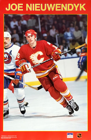 Joe Nieuwendyk "Superstar" Calgary Flames NHL Action Poster - Starline 1988