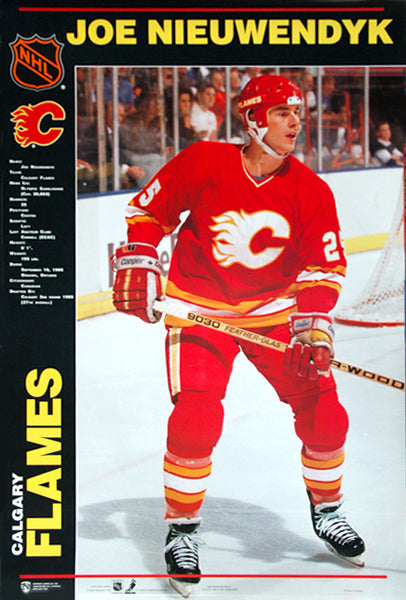 Joe Nieuwendyk "Classic" Calgary Flames NHL Action Poster - Norman James 1990