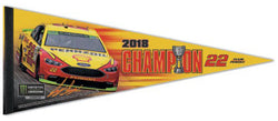 Joey Logano 2018 NASCAR Cup Champion Premium Felt Collector's Pennant - Wincraft Inc.