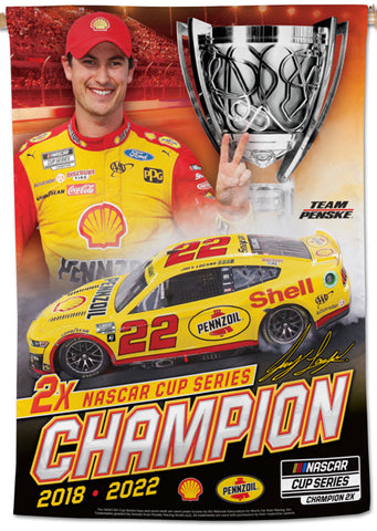 Joey Logano 2022 NASCAR Cup Champion Commemorative 28x40 Vertical Banner - Wincraft Inc.