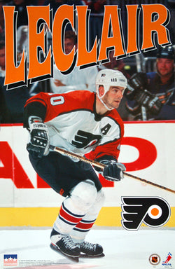 John Leclair "Action" Philadelphia Flyers NHL Action Poster - Starline 1997
