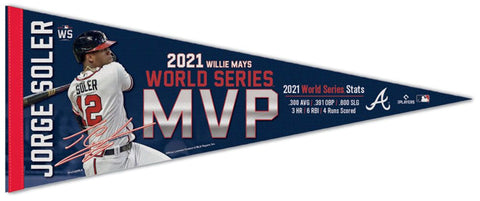 Jorge Soler Atlanta Braves 2021 World Series MVP Premium Felt