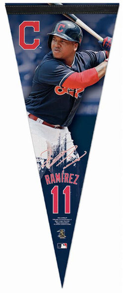 Jose Ramirez Signature Series Cleveland Indians Premium Felt Collector's PENNANT - Wincraft Inc.