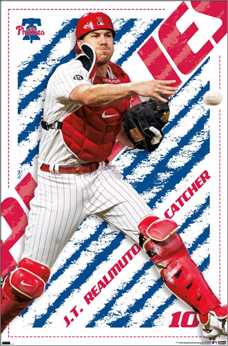 J.T. Realmuto Superstar Philadelphia Phillies MLB Baseball Action Poster  - Trends 2022
