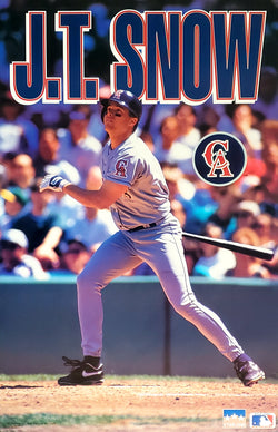 J.T. Snow "Superstar" California Angels MLB Action Poster - Starline 1993