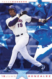 Juan Gonzalez "Star Power" Texas Rangers Poster - Costacos 2002