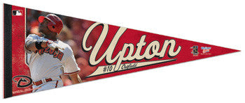 Justin Upton "Action" Premium Felt Collector's Pennant (LE /2010) - Wincraft