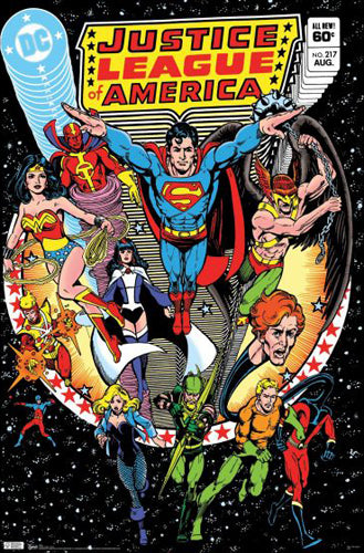 POSTER: Justice League of America #217 (Aug. 1983) DC Comics Cover 22x34 Poster Reproduction