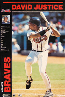 David Justice Atlanta Braves 1995 Away Baseball Throwback 