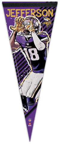 Justin Jefferson "Griddy" Minnesota Vikings NFL Premium Felt Collector's Pennant - Wincraft 2023