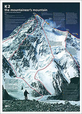 K2 The Mountaineer's Mountain Wall Chart Poster - Yumz