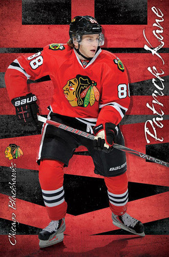 Patrick Kane "Red Hot" Chicago Blackhawks NHL Hockey Action Poster - Trends International