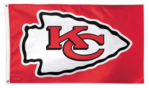 Kansas City Chiefs Official NFL Football Deluxe-Edition 3'x5' Flag - Wincraft Inc.