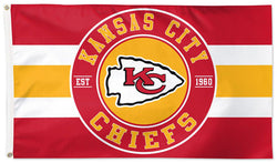 Kansas City Chiefs Retro Classic Style Official NFL Football Deluxe-Edition 3'x5' Flag - Wincraft Inc.
