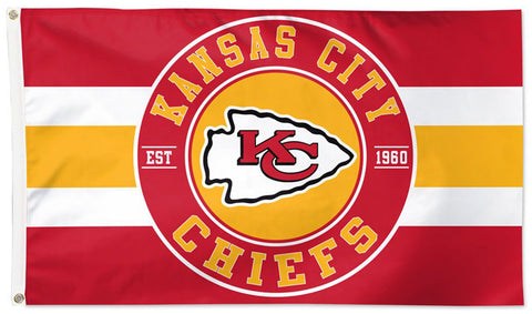 Kansas City Chiefs Retro Classic Style Official NFL Football Deluxe-Edition 3'x5' Flag - Wincraft Inc.
