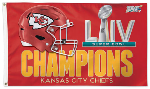 Kansas City Chiefs SUPER BOWL LIV (2020) CHAMPIONS Deluxe-Edition 3'x5' FLAG - Wincraft
