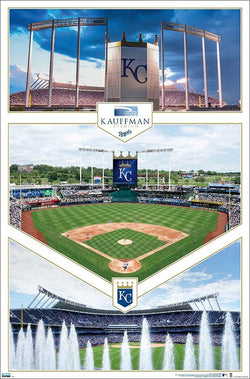 Kansas City Royals Kauffman Stadium Triptych Wall Poster - Trends International