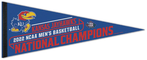 Kansas Jayhawks 2022 NCAA Men's Basketball National Champions Official Premium Felt Pennant - Wincraft