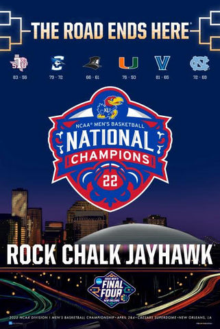 Kansas Jayhawks Basketball 4-Time NCAA National Champions Premium