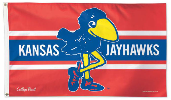 Kansas Jayhawks "Jay Bird Classic" Retro 1910s-Style College Vault Collection NCAA Deluxe 3'x5' Flag