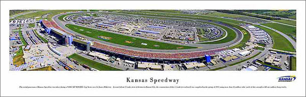Kansas Speedway NASCAR Raceday Aerial Panoramic Poster Print - Blakeway Worldwide