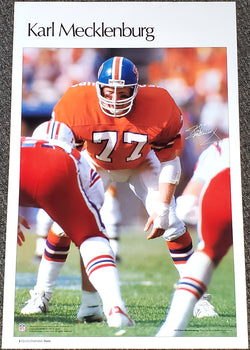 Karl Mecklenburg "Superstar" Denver Broncos Vintage Original Poster - Sports Illustrated by Marketcom 1985