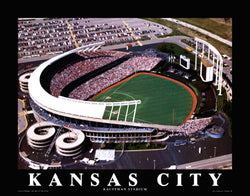 Kauffman Stadium "From Above" Kansas City Royals Gameday Poster Print - Aerial Views