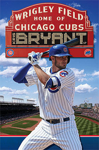 Kris Bryant "Wrigley Superstar" Chicago Cubs MLB Baseball Wall Poster - Trends