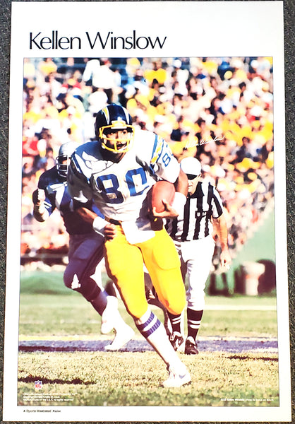 Kellen Winslow "Superstar" San Diego Chargers Vintage Original Poster - Sports Illustrated by Marketcom 1981