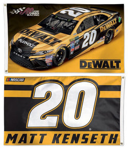 Matt Kenseth NASCAR #20 DeWalt Huge 3' x 5' 2-Sided Deluxe FLAG - Wincraft 2017