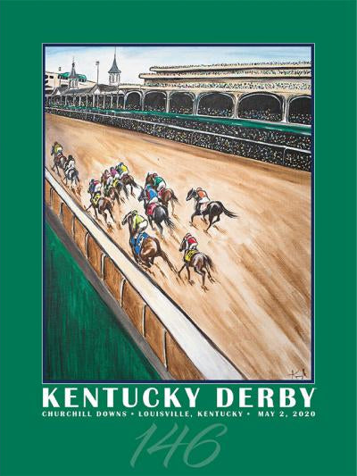 Official Poster of the 146th Kentucky Derby (2020) Horse Racing Poster (Artist Keith Anderson)