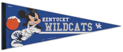 Kentucky Wildcats Basketball "Mickey Mouse Power Forward" Official Disney NCAA Premium Felt Collector's Pennant - Wincraft Inc.