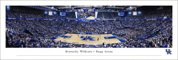 Kentucky Wildcats Basketball Rupp Arena Game Night Panoramic Poster Print - Blakeway 2020
