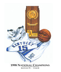 Kentucky Wildcats Basketball 1998 National Champions Commemorative - Smashgraphix