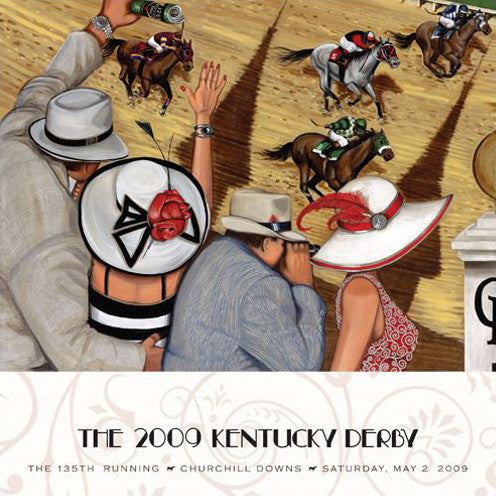 Official Poster of the 2009 Kentucky Derby Horse Racing Poster (Artist Jeff Williams) - JettStream